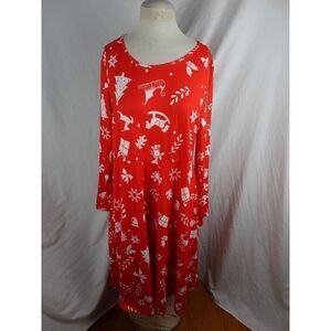 Life Best Women Red Christmas Dress Size 3XL